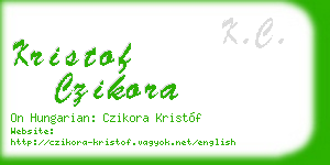 kristof czikora business card